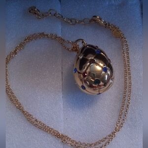 Joan Rivers Gold Necklace with Multicolor Gem Accents